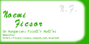 noemi ficsor business card